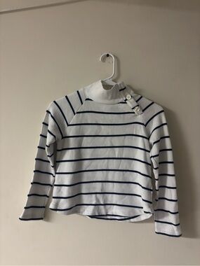Crew Cuts Girls’ Wide Button-Collar Striped Pullover Sweater M